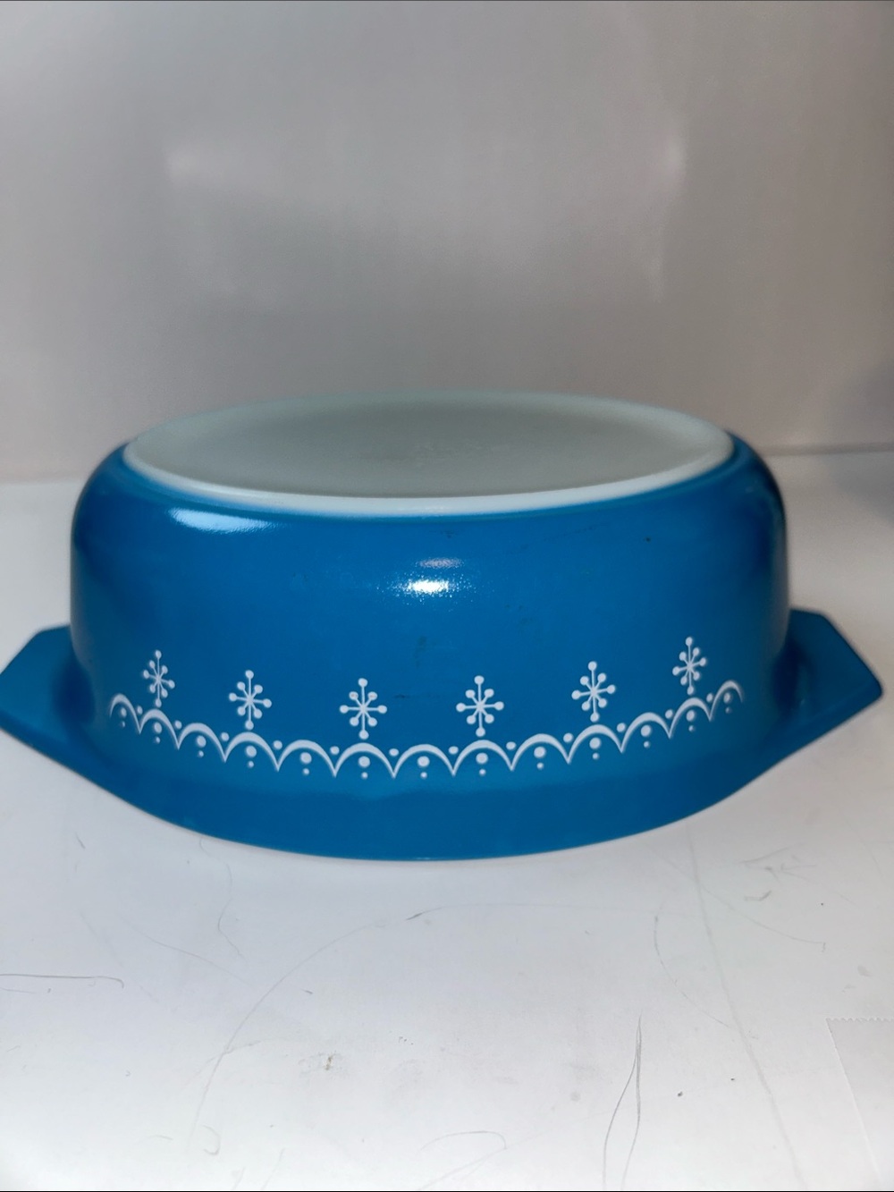 Vintage PYREX SNOWFLAKE Garland Casserole Dish W/Lid 1.5 QT. 043. #8 - Picture 13 of 17